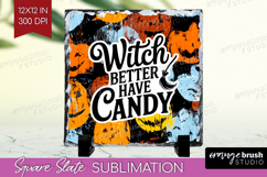Halloween Quote Slate PNG - Sarcastic Square Slate Product Image 1