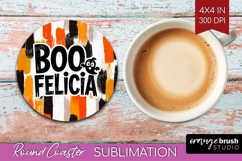 Halloween Quote Round Coaster - Sarcastic Coaster PNG Product Image 1