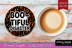 Halloween Quote Round Coaster - Sarcastic Coaster PNG Product Image 1