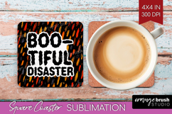 Halloween Quote Square Coaster - Sarcastic Coaster PNG Product Image 1