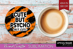 Halloween Quote Round Coaster - Sarcastic Coaster PNG Product Image 1