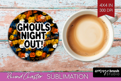 Halloween Quote Round Coaster - Sarcastic Coaster PNG Product Image 1