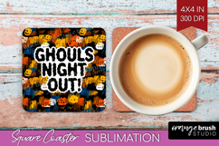 Halloween Quote Square Coaster - Sarcastic Coaster PNG Product Image 1