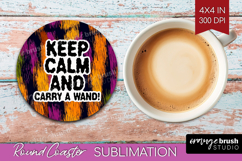 Halloween Quote Round Coaster - Sarcastic Coaster PNG Product Image 1