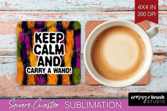 Halloween Quote Square Coaster - Sarcastic Coaster PNG Product Image 1