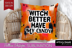 Halloween Quote Pillow Sublimation - Sarcastic Pillow Cover Product Image 1