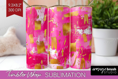 Brush Stroke Tumbler Wrap - Abstract Tumbler PNG Sublimation Product Image 1