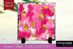 Brush Stroke Slate PNG - Abstract Square Slate Sublimation Product Image 1