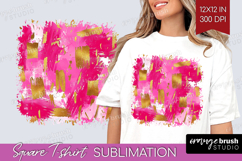 Brush Stroke Square Tshirt Background - Abstract PNG Product Image 1