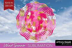 Brush Stroke Wind Spinner Sublimation PNG - Abstract Round Product Image 1