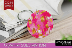 Brush Stroke Keychain PNG - Abstract Keychain Sublimation Product Image 1