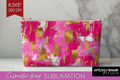 Brush Stroke Cosmetic Bag - Abstract Makeup Bag PNG Product Image 1