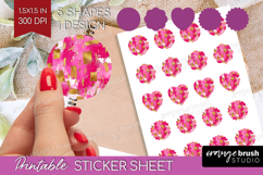 Brush Stroke Round Sticker - Abstract Printable Sticker Product Image 1