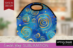 Brush Stroke Lunch Bag - Abstract Lunch Bug PNG Sublimation Product Image 1