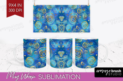 Brush Stroke Mug Wrap - Abstract Mug PNG Sublimation Product Image 1