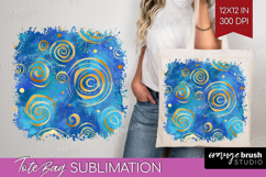 Brush Stroke Tote Bag - Abstract Tote Bag PNG Sublimation Product Image 1