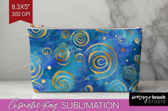 Brush Stroke Cosmetic Bag - Abstract Makeup Bag PNG Product Image 1