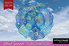 Brush Stroke Wind Spinner Sublimation PNG - Abstract Round Product Image 1