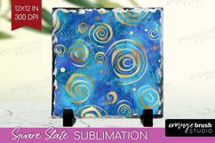Brush Stroke Slate PNG - Abstract Square Slate Sublimation Product Image 1