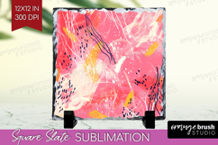 Brush Stroke Slate PNG - Abstract Square Slate Sublimation Product Image 1