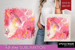 Brush Stroke Tote Bag - Abstract Tote Bag PNG Sublimation Product Image 1