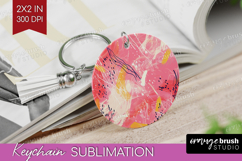 Brush Stroke Keychain PNG - Abstract Keychain Sublimation Product Image 1