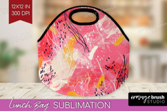 Brush Stroke Lunch Bag - Abstract Lunch Bug PNG Sublimation Product Image 1