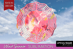 Brush Stroke Wind Spinner Sublimation PNG - Abstract Round Product Image 1