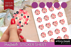 Brush Stroke Round Sticker - Abstract Printable Sticker Product Image 1