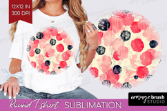 Brush Stroke Round Tshirt Background - Abstract PNG Product Image 1