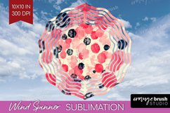Brush Stroke Wind Spinner Sublimation PNG - Abstract Round Product Image 1