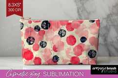 Brush Stroke Cosmetic Bag - Abstract Makeup Bag PNG Product Image 1