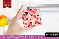 Brush Stroke Magnet Sublimation - Abstract Square Magnet PNG Product Image 1