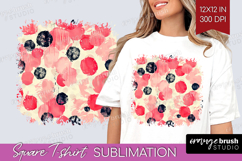 Brush Stroke Square Tshirt Background - Abstract PNG Product Image 1