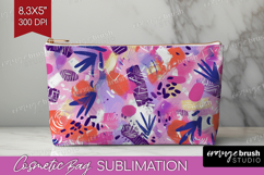 Brush Stroke Cosmetic Bag - Abstract Makeup Bag PNG Product Image 1