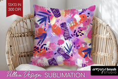 Brush Stroke Pillow Sublimation - Abstract Pillow Cover PNG Product Image 1