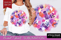 Brush Stroke Round Tshirt Background - Abstract PNG Product Image 1