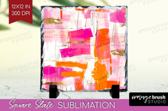 Brush Stroke Slate PNG - Abstract Square Slate Sublimation Product Image 1