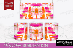 Brush Stroke Mug Wrap - Abstract Mug PNG Sublimation Product Image 1