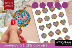 Brush Stroke Round Sticker - Abstract Printable Sticker Product Image 1