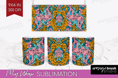 Brush Stroke Mug Wrap - Abstract Mug PNG Sublimation Product Image 1