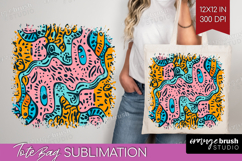 Brush Stroke Tote Bag - Abstract Tote Bag PNG Sublimation Product Image 1
