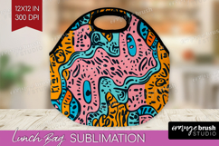 Brush Stroke Lunch Bag - Abstract Lunch Bug PNG Sublimation Product Image 1
