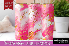 Brush Stroke Tumbler Wrap - Abstract Tumbler PNG Sublimation Product Image 1