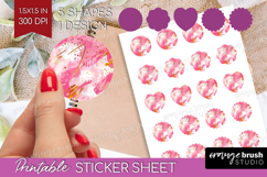 Brush Stroke Round Sticker - Abstract Printable Sticker Product Image 1