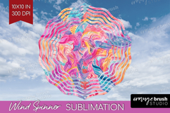 Brush Stroke Wind Spinner Sublimation PNG - Abstract Round Product Image 1