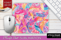 Brush Stroke Mouse Pad Sublimation - Abstract Mousepad PNG Product Image 1