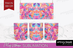 Brush Stroke Mug Wrap - Abstract Mug PNG Sublimation Product Image 1