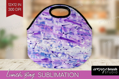 Brush Stroke Lunch Bag - Abstract Lunch Bug PNG Sublimation Product Image 1