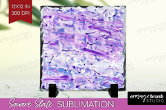 Brush Stroke Slate PNG - Abstract Square Slate Sublimation Product Image 1